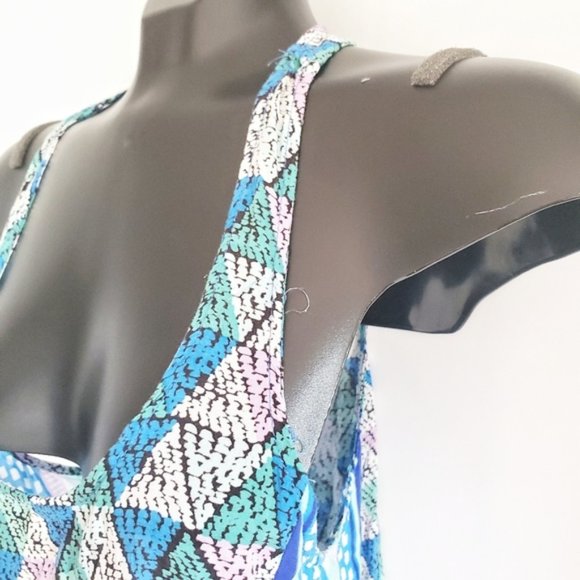 ELLA MOSS Tiki Racerback Tank Ocean Blue S - Picture 6 of 9